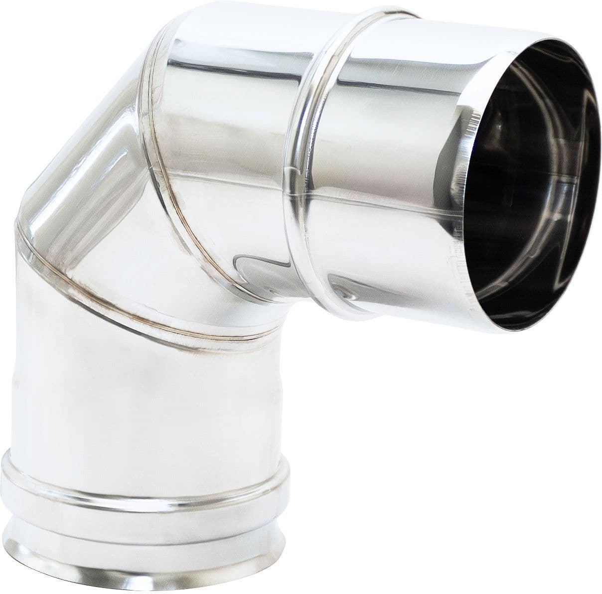 UNIFLOW BOCHT 80MM 90° INOX