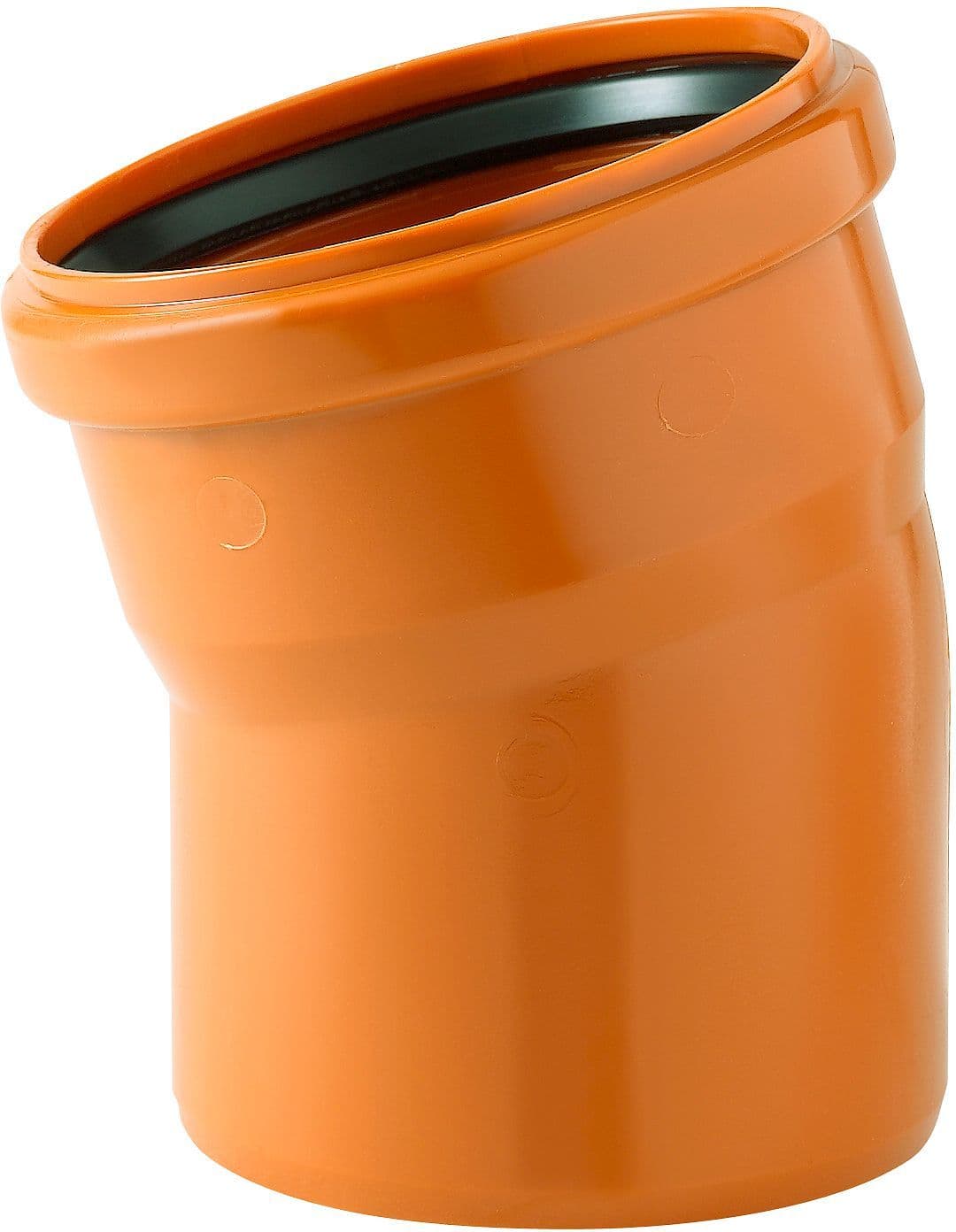 PVC elleboog riool 125MM 15° rood/bruin