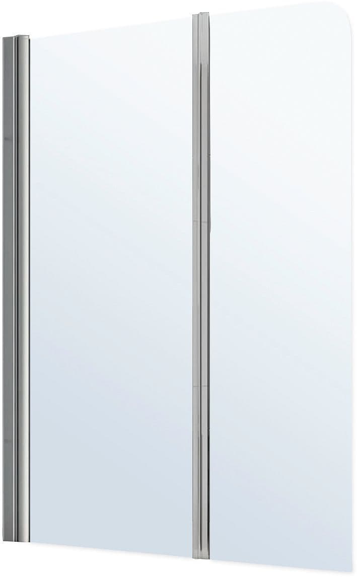 BADSCHERM 2-DELIG MISTRAL L120-H150 LINKS ZILVER-SATIN