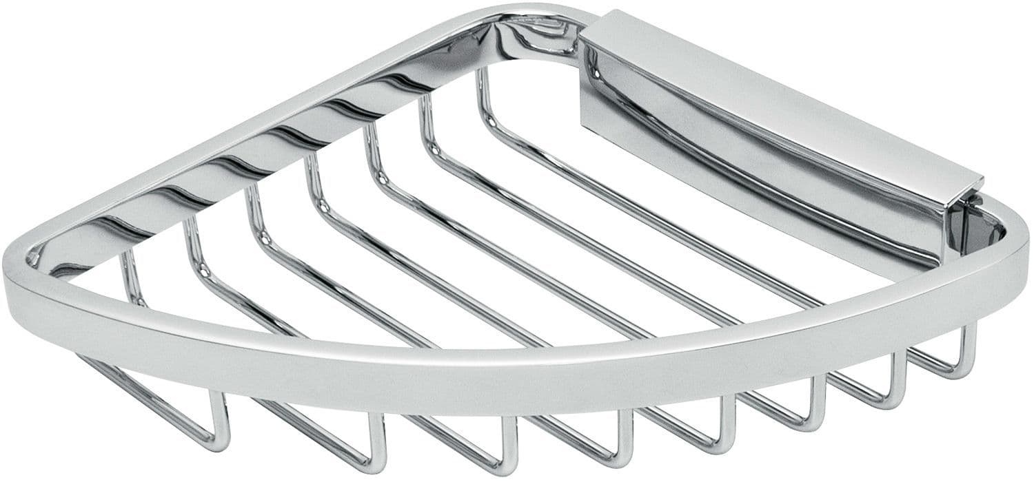 Fles en sponshouder hoek klein PASPARTOE 12X12X3 chroom
