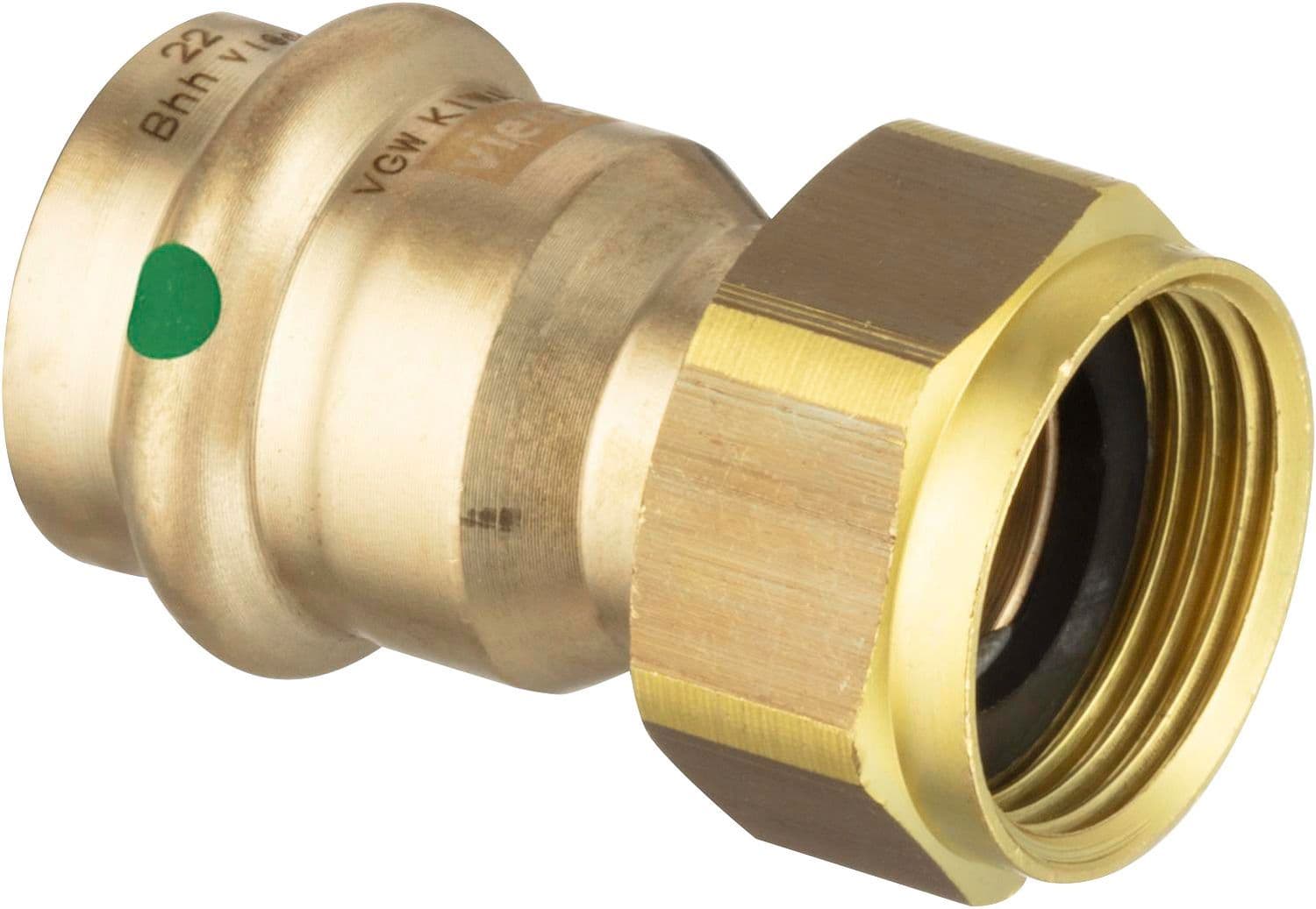 2-DELIGE Koppeling 15MM 1/2"F profipress Viega