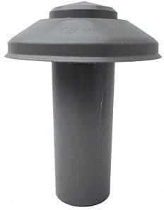 PVC VERLUCHTINGSKAP GRIJS 125MM