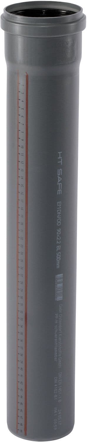 Buis 90MM 0,5M gemoft Pp HT-Safe Ostendorf