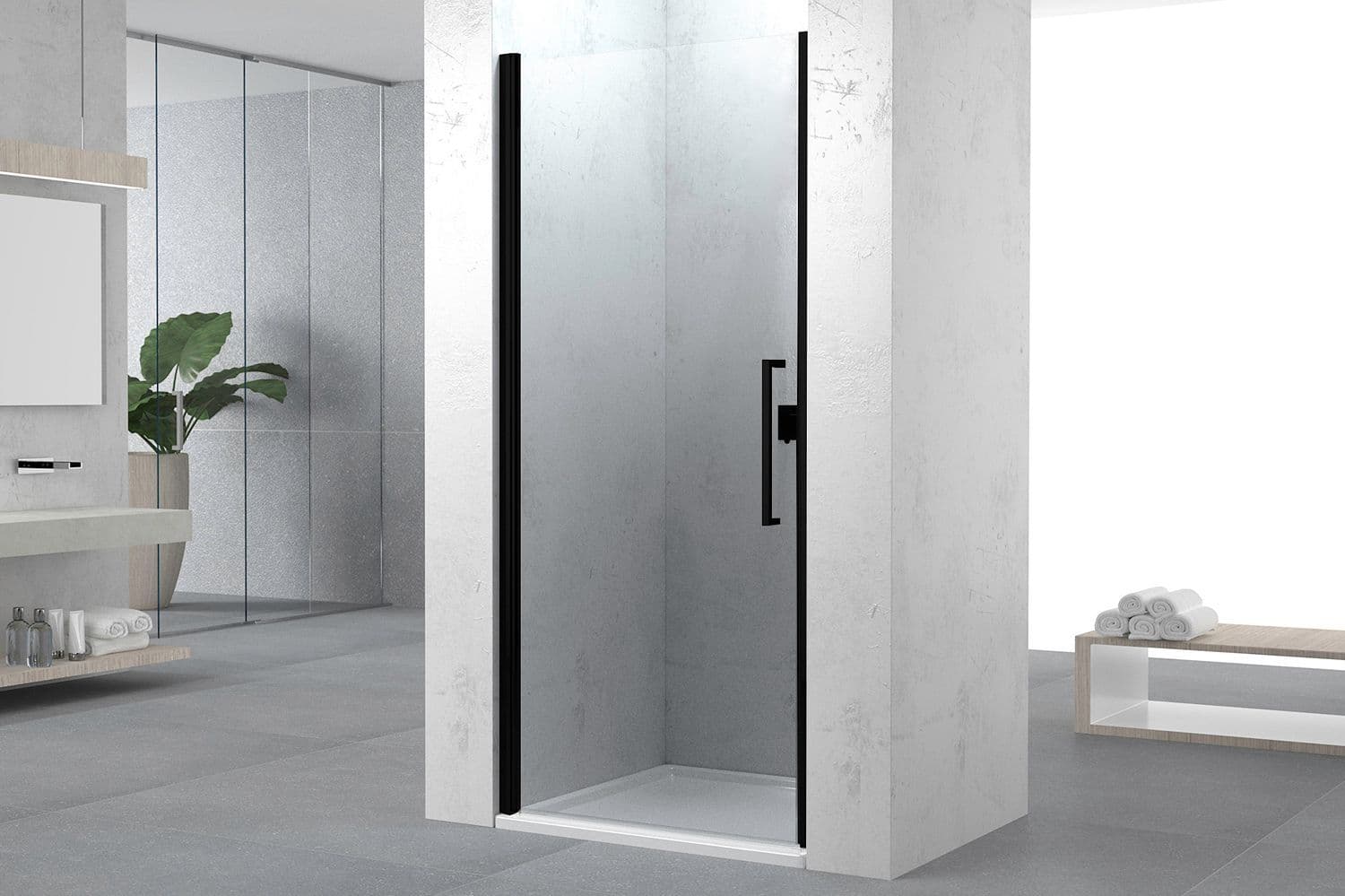 DRAAIDEUR NIS SWING 77-81 H200 MAT ZWART-HELDER