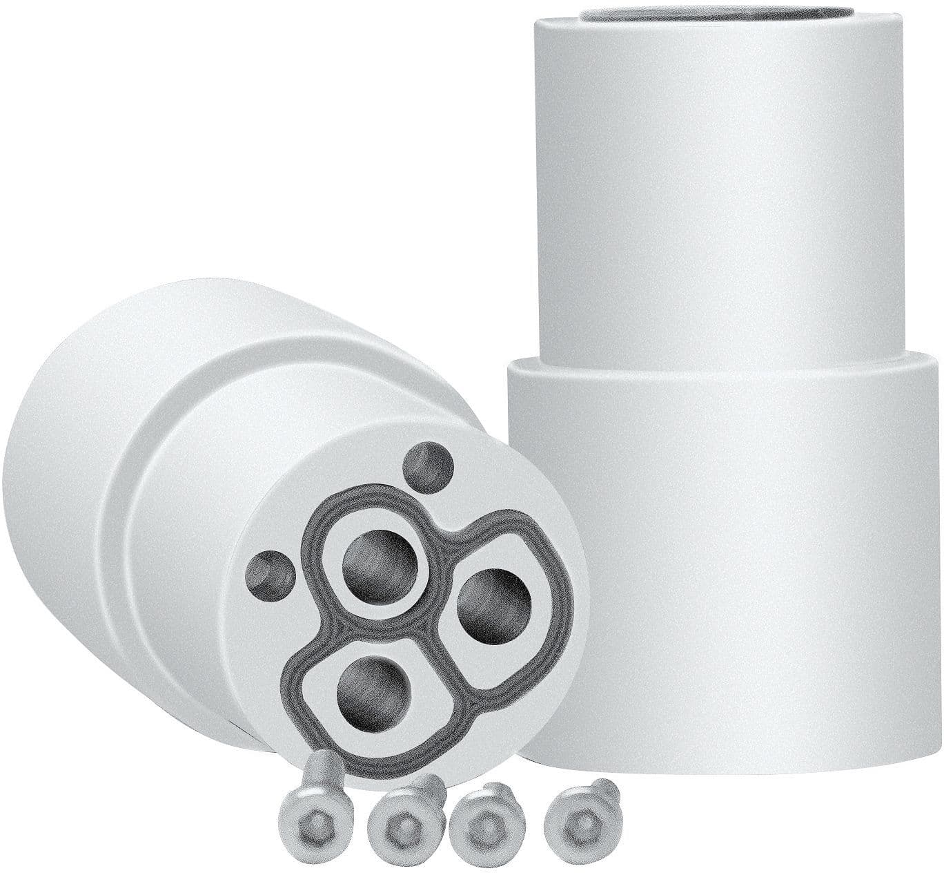 Rallonge +35MM pour 4TROUS robinet bain nobili blanc mat