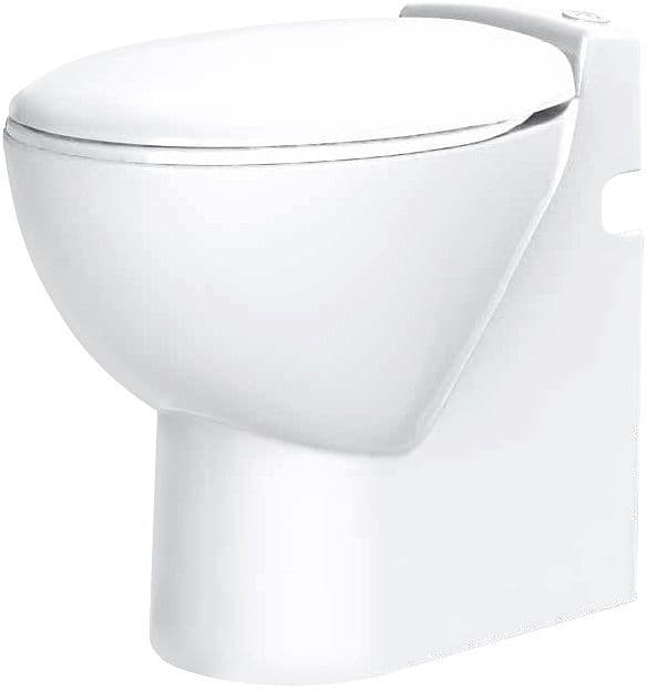 STAAND TOILET INCL.TERUGSLAGKLEP MET ZITTING EN VERGRUIZER SANICOMPACT PRO C11 WIT