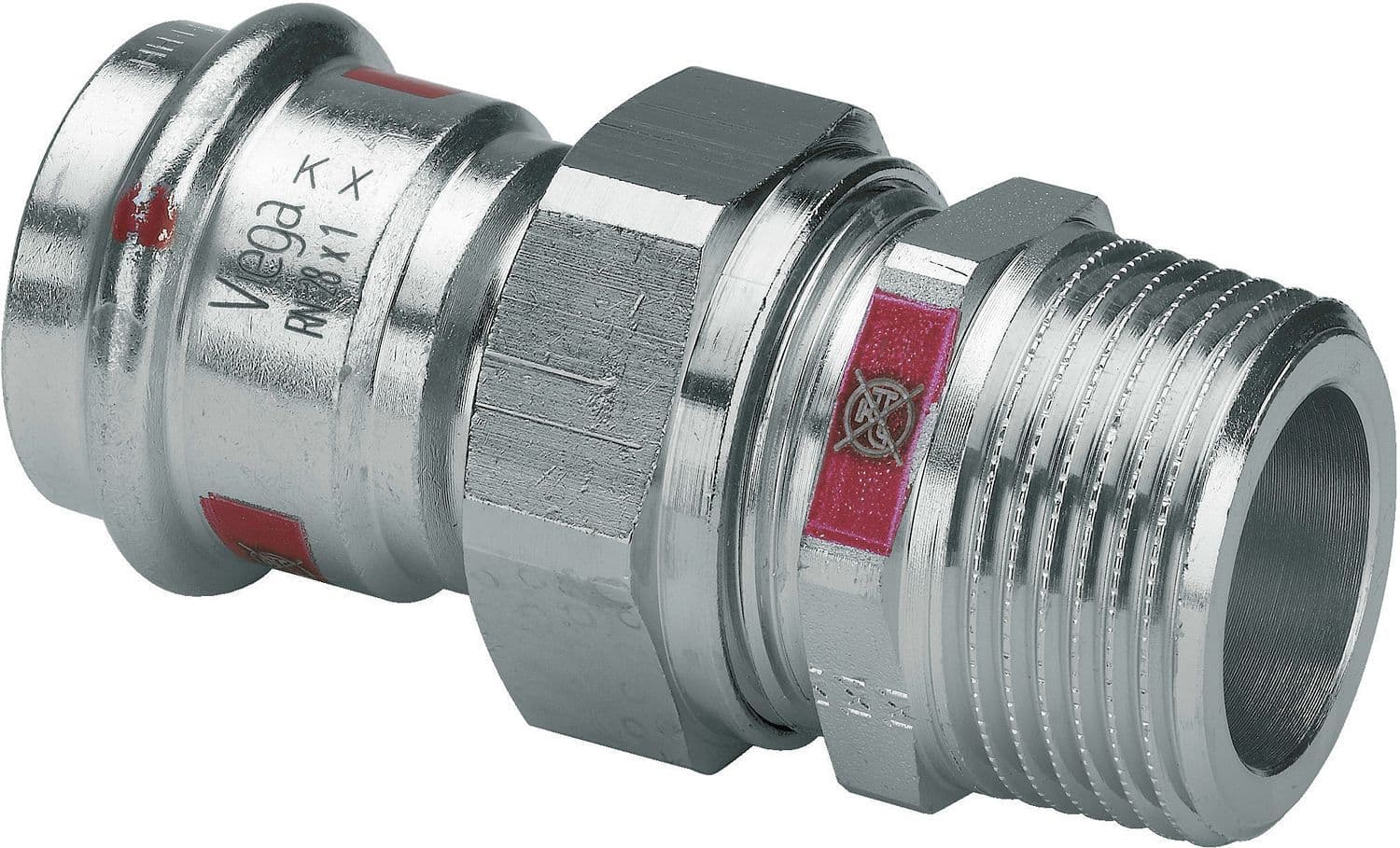 3 Delige rechte koppeling 22MM.3/4"M prestabo Viega