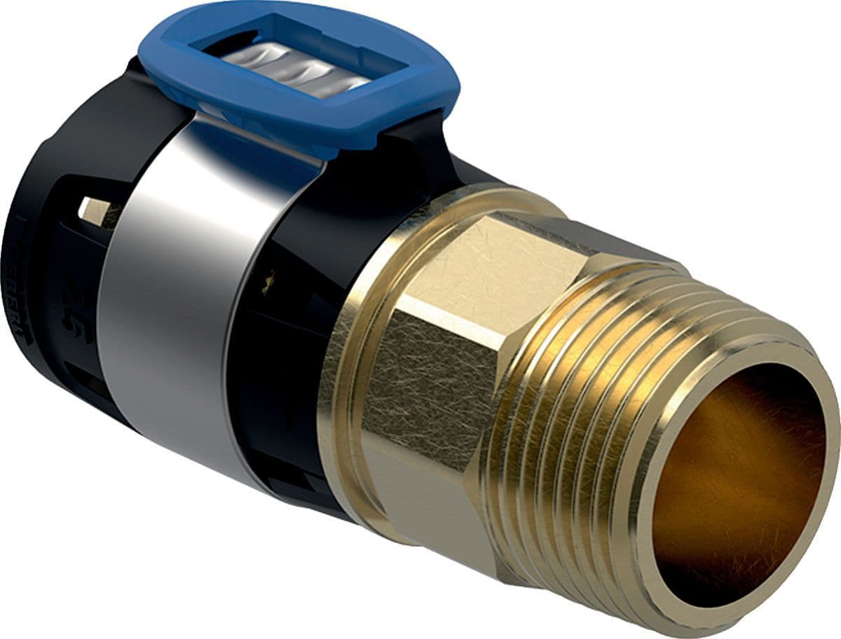 Puntstuk 25MM-3/4"M FlowFit Geberit