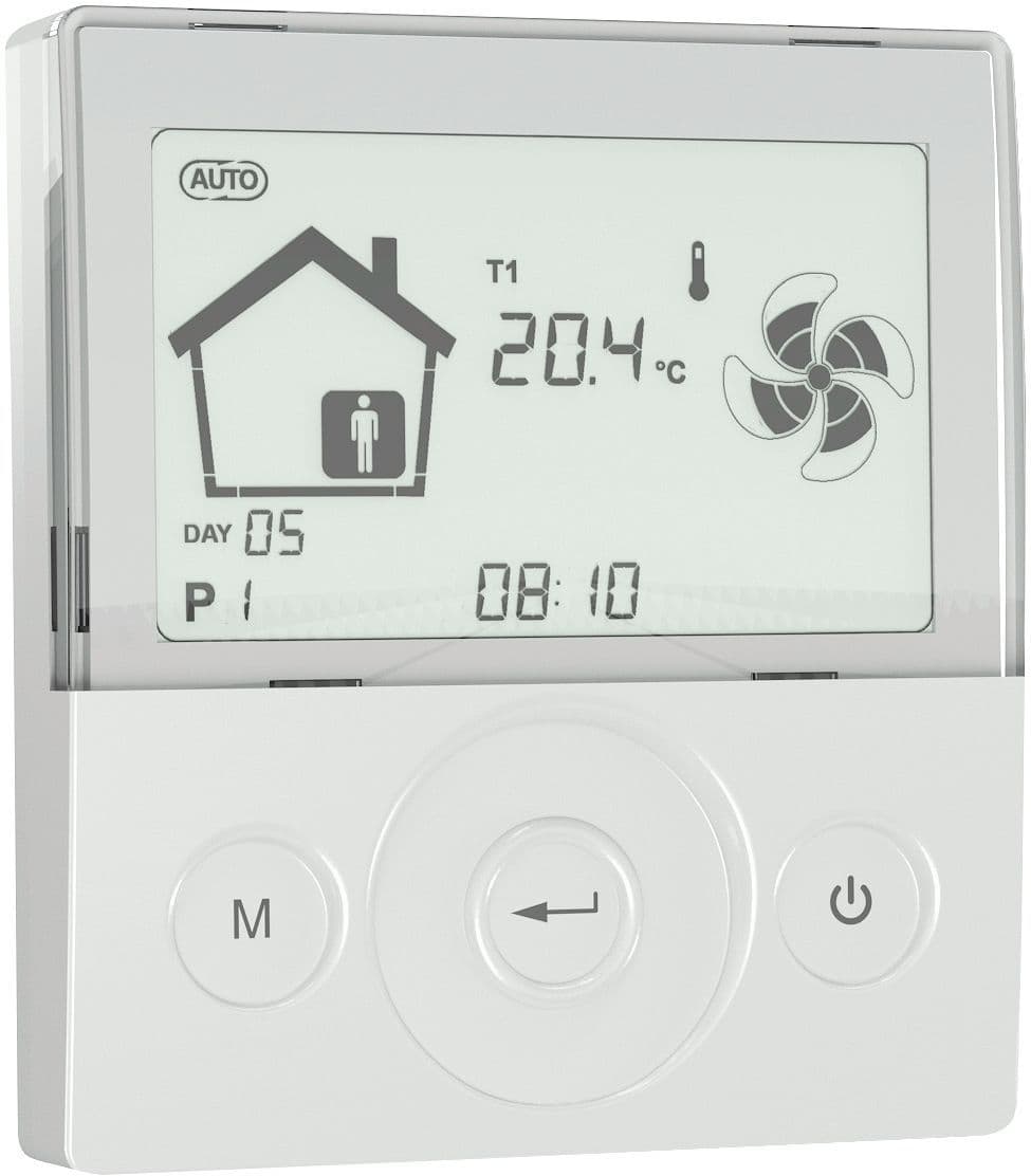 Wandbediening voor D150 Compact en Energy plus ventilatie units Vasco