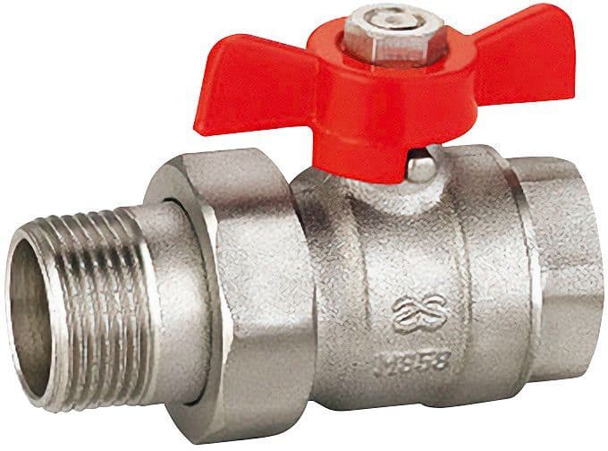 Bolkraan 2 delige koppeling 4/4" Mf