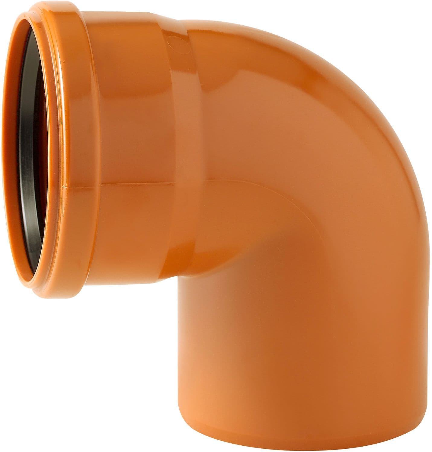 PVC elleboog riool 90° 200MM rood/bruin