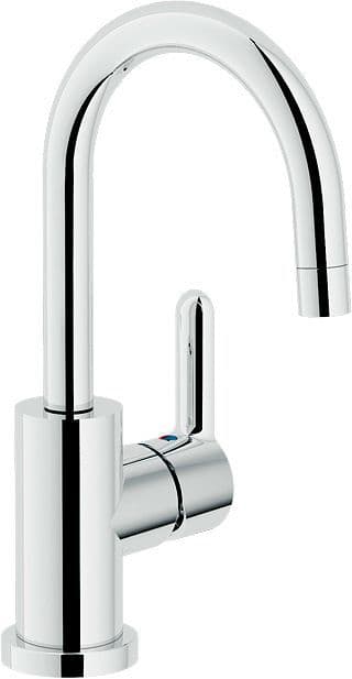 Eengreeps mengkraan lavabo abc met hoge uitloop en clic clac nobili