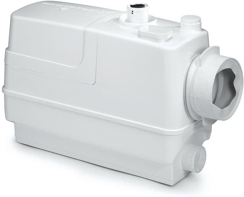 VERGRUIZER SOLOLIFT2 CWC3 GRUND.ZIJAANSL V.HANGTOILET + 3 AANSL.(URINOIR/LAVABO/BIDET/DOUCHE)
