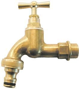 Robinet double service en cuivre 1/2" modele lourd