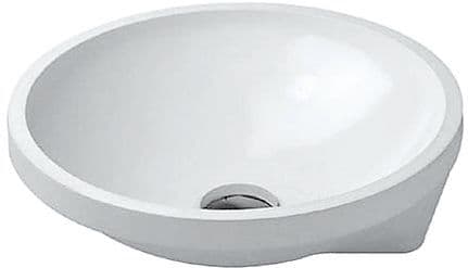 Vasque a Sous encastrer architec Duravit diametre 400MM sans plage robinet +trop-plein blanc