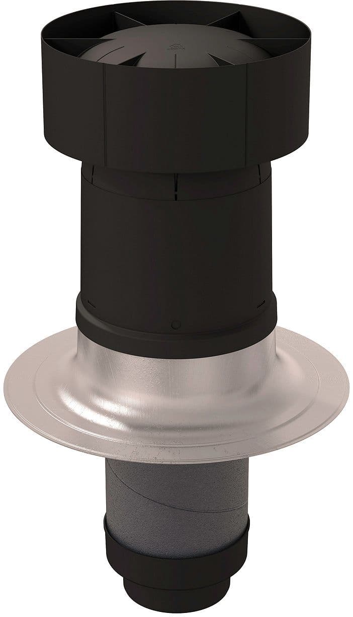 Kit geisoleerde dakdoorvoer d-ventilatie plat 200/180 Ventus