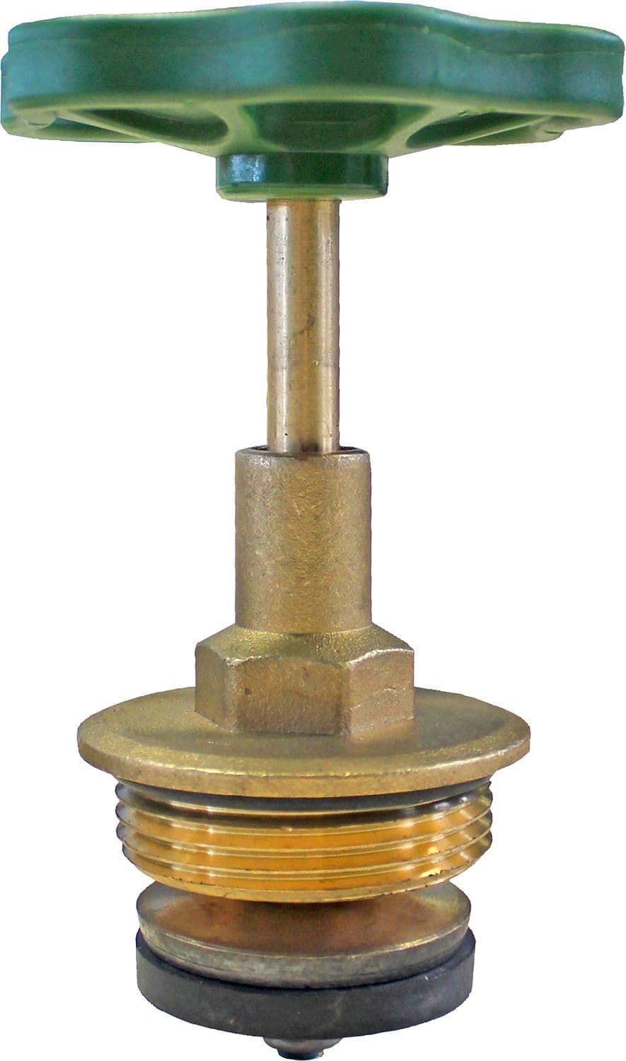 Koperen kraankop met wiel 2"