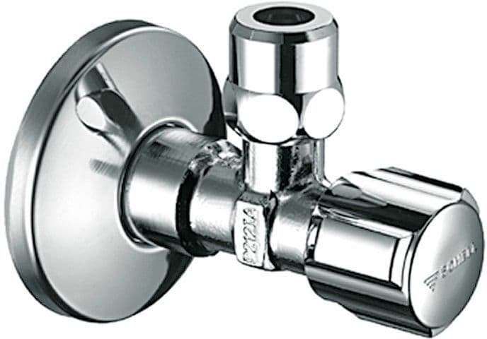 HAAKS AFSLUITKRAAN SCHELL MET ROZET 1/2" CHROOM+FILTER