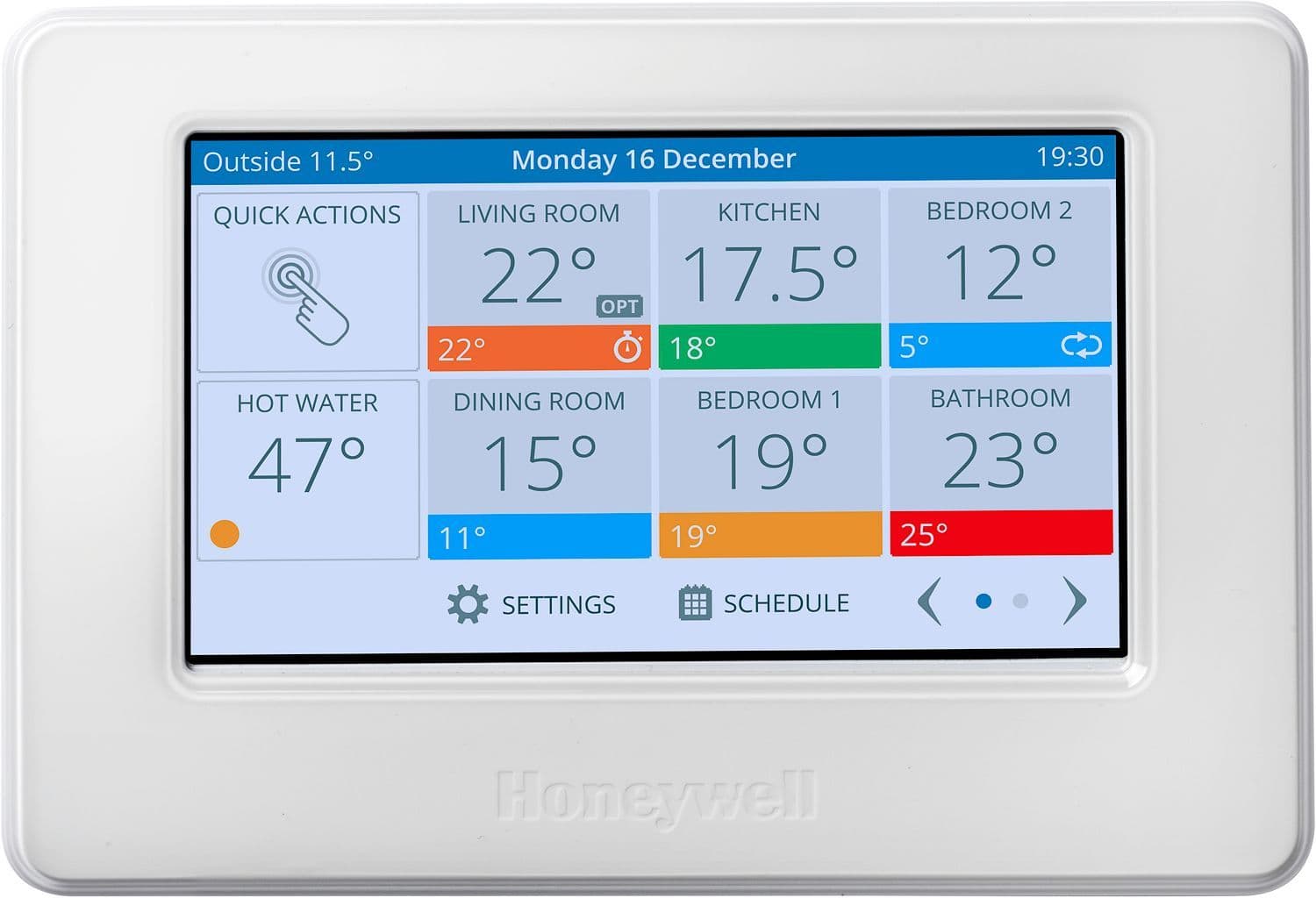 BEDIENINGSEENHEID+WIFI GEINTEGREERD VOOR EVOHOME HONEYW. MET KLEUREN TOUCHSCREEN KLASSE VIII (5%)