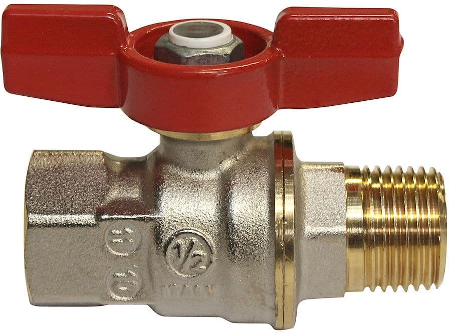 Bolkraan+vlinderhendel dado giacomini 4/4"MF