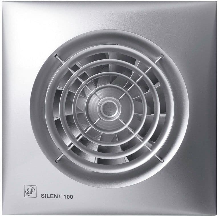 Badkamerventilator SILENT-100 CZ Silver 12V s&p