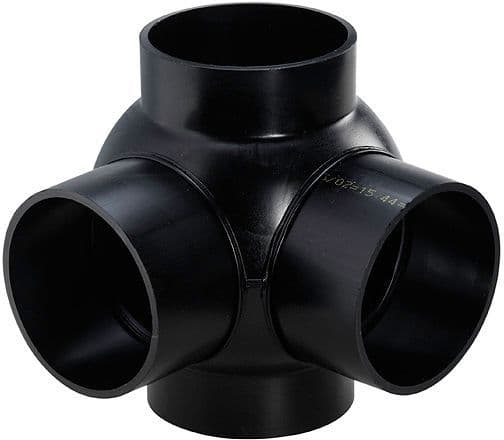 Pe 2-WEG kogelstuk 90° Geberit 90- 90MM