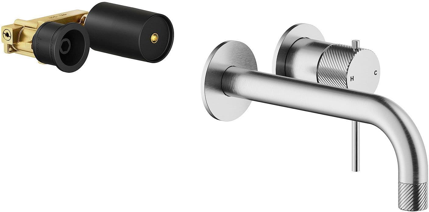 1GREEP Mengkraan lavabo muur respiro nobili 200MM inox
