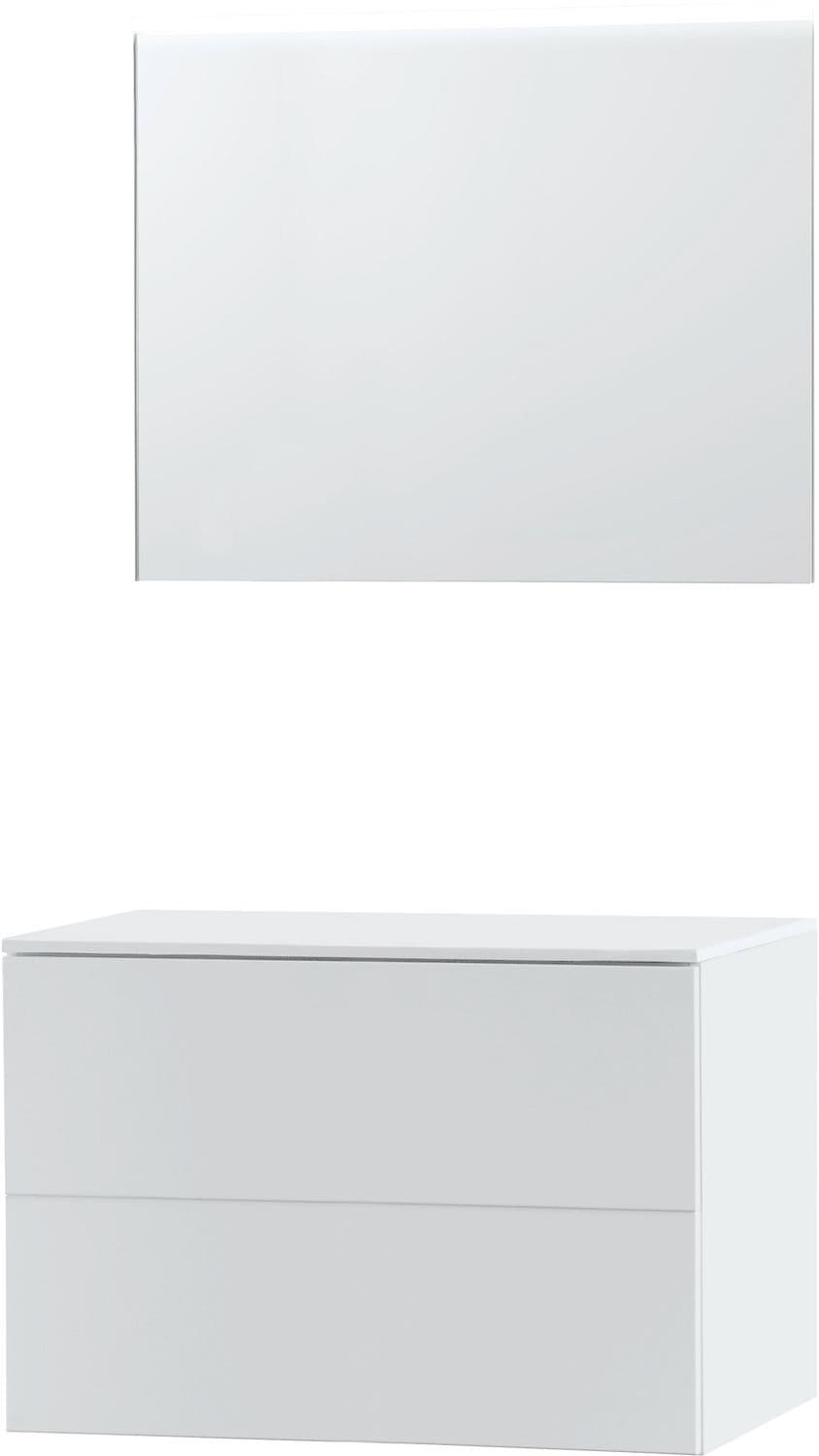 Meuble puro Solo blanc 90 Solid a poser miroir