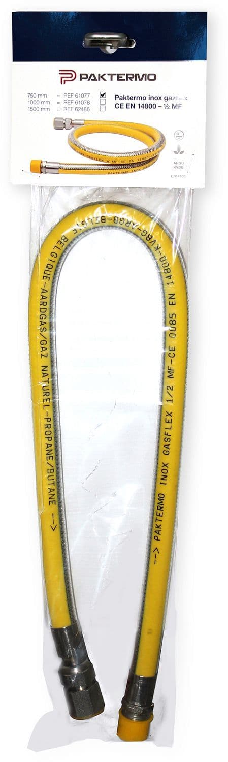 Gasflexibel Rvs Mf +moer 3/4" 150CM