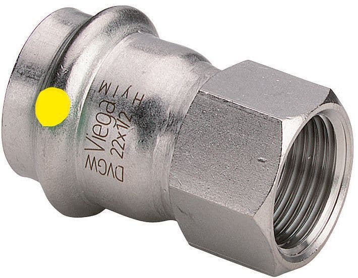 Puntstuk 5/4"F-35MM sanpress inox gas Viega