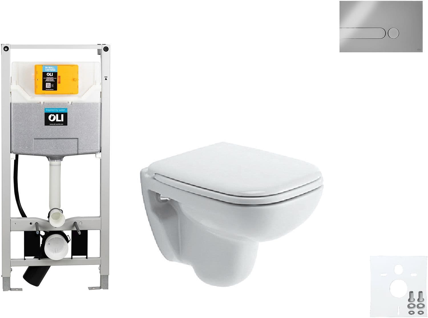 WALLFIX OLI HANGWC D-CODE COMPACT DURAVIT CODE IPLATE MAT CHROOM