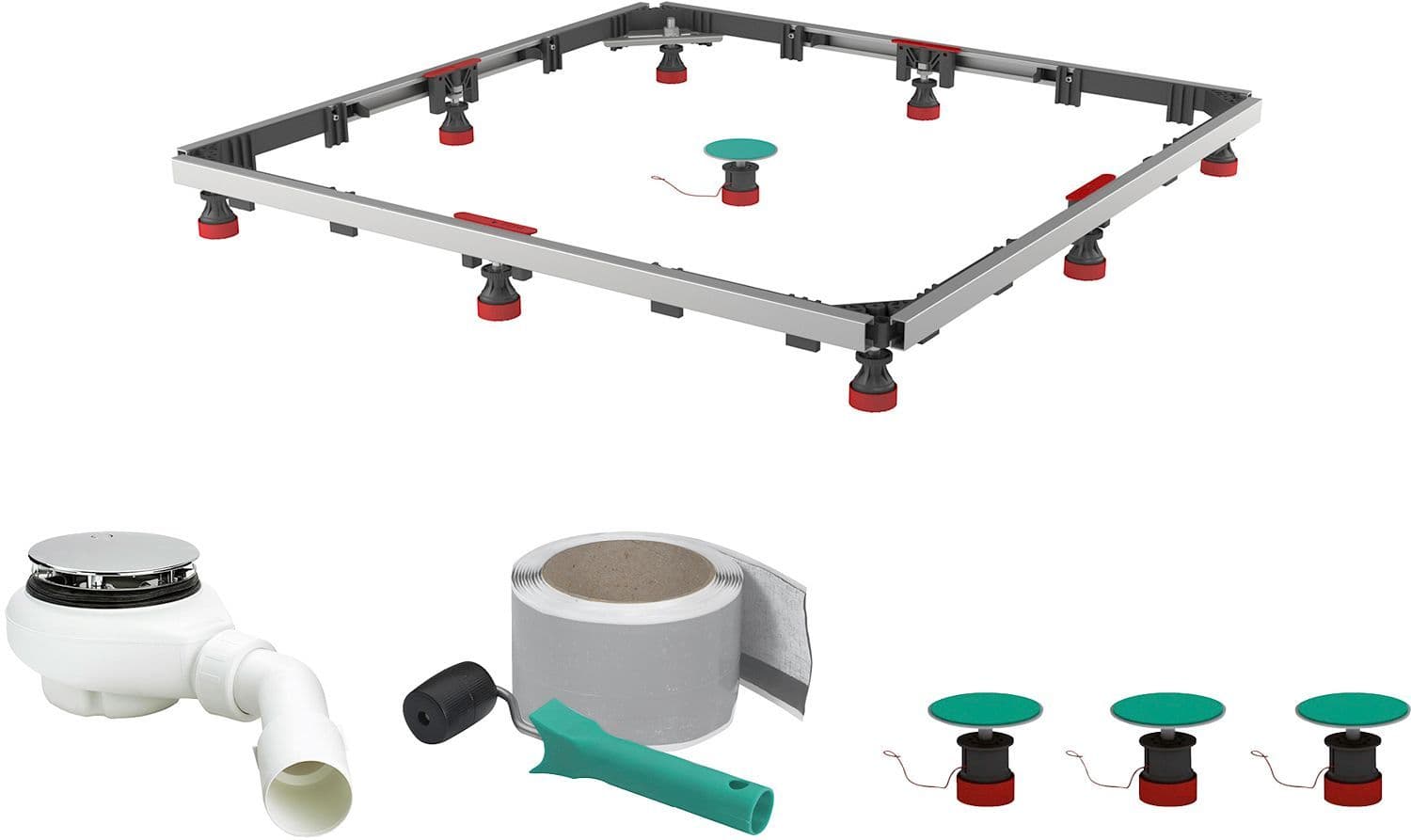 MONTAGESET DOUCHE TOT 120x120 8CM 38L/MIN