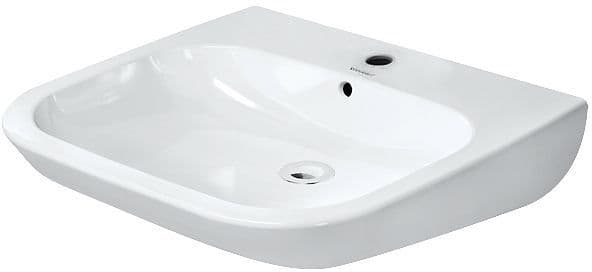 Lavabo dcode pmr Duravit avec trop-plein blanc