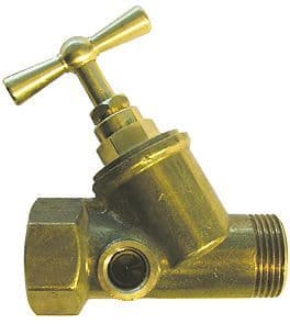 Koperen afsluitkraan YB met purgeur 3/4"M-3/4"F