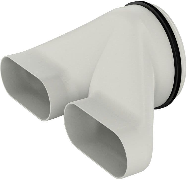 Horizontaal aansluitstuk 2XOVAAL DucoFlex D160