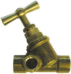Koperen afsluitkraan KB met purgeur 54MM