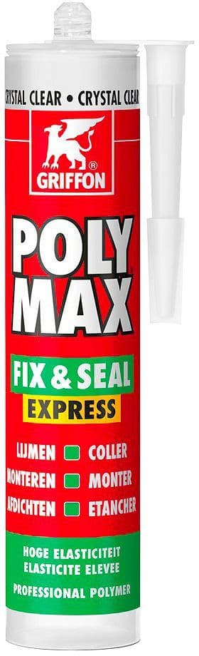 Montagelijm Polymax fix&seal crystal Clear Griffon