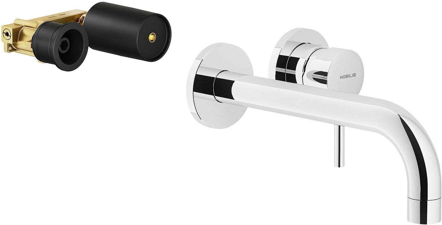 1GREEP Mengkraan lavabo muur live nobili 200MM chroom