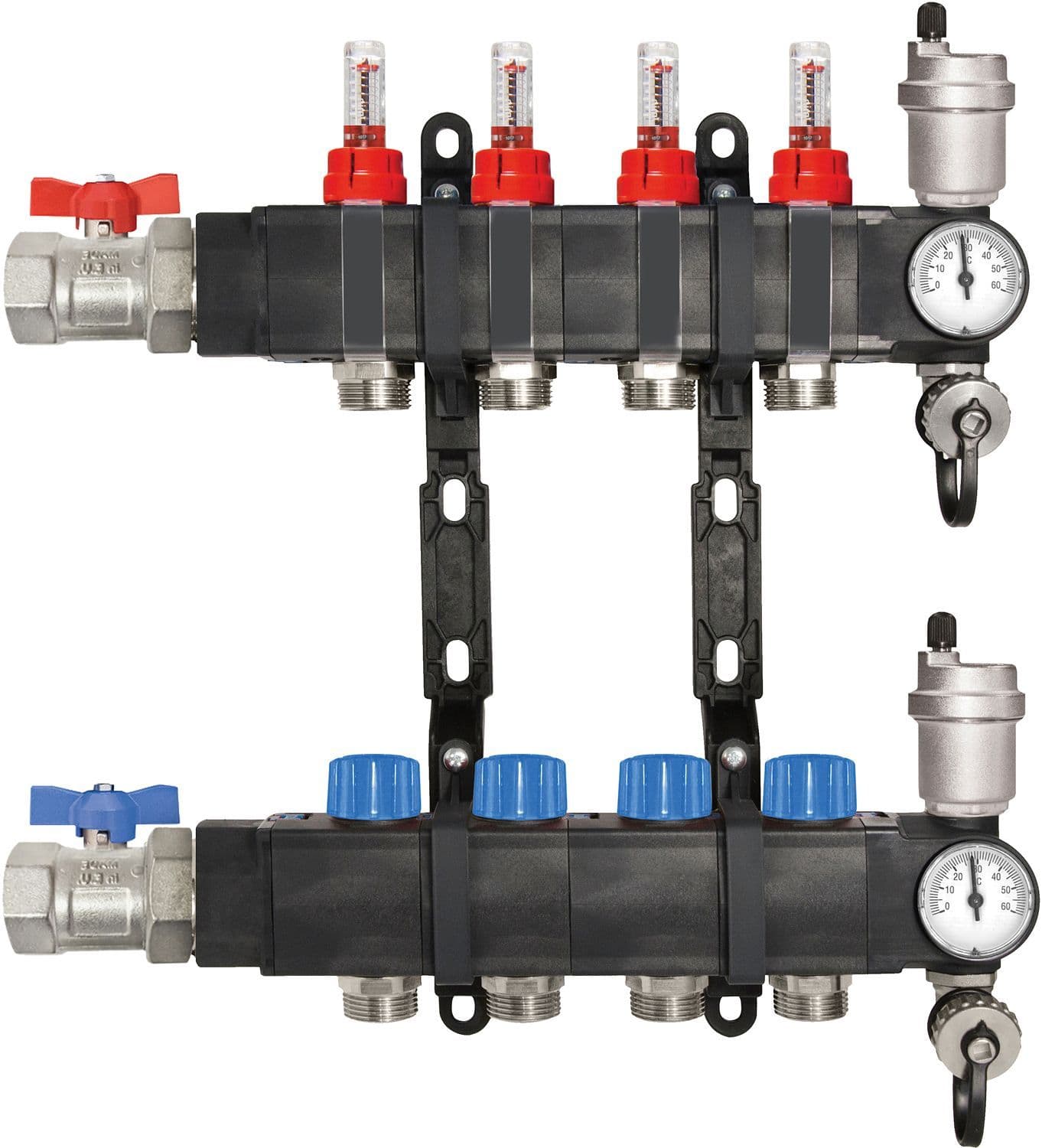 Collectorset kunststof compleet vloerverwarming d-floor 9 kringen 3/4" EK