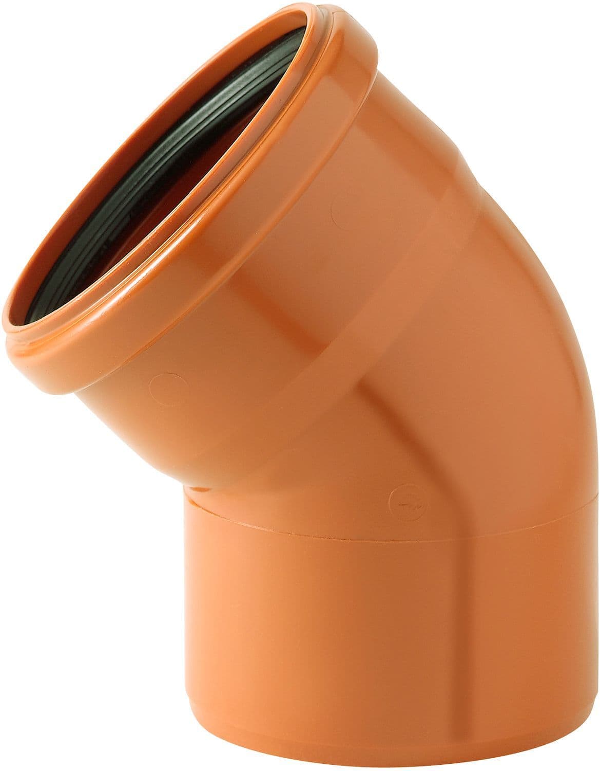 PVC elleboog riool 45° 160MM rood/bruin