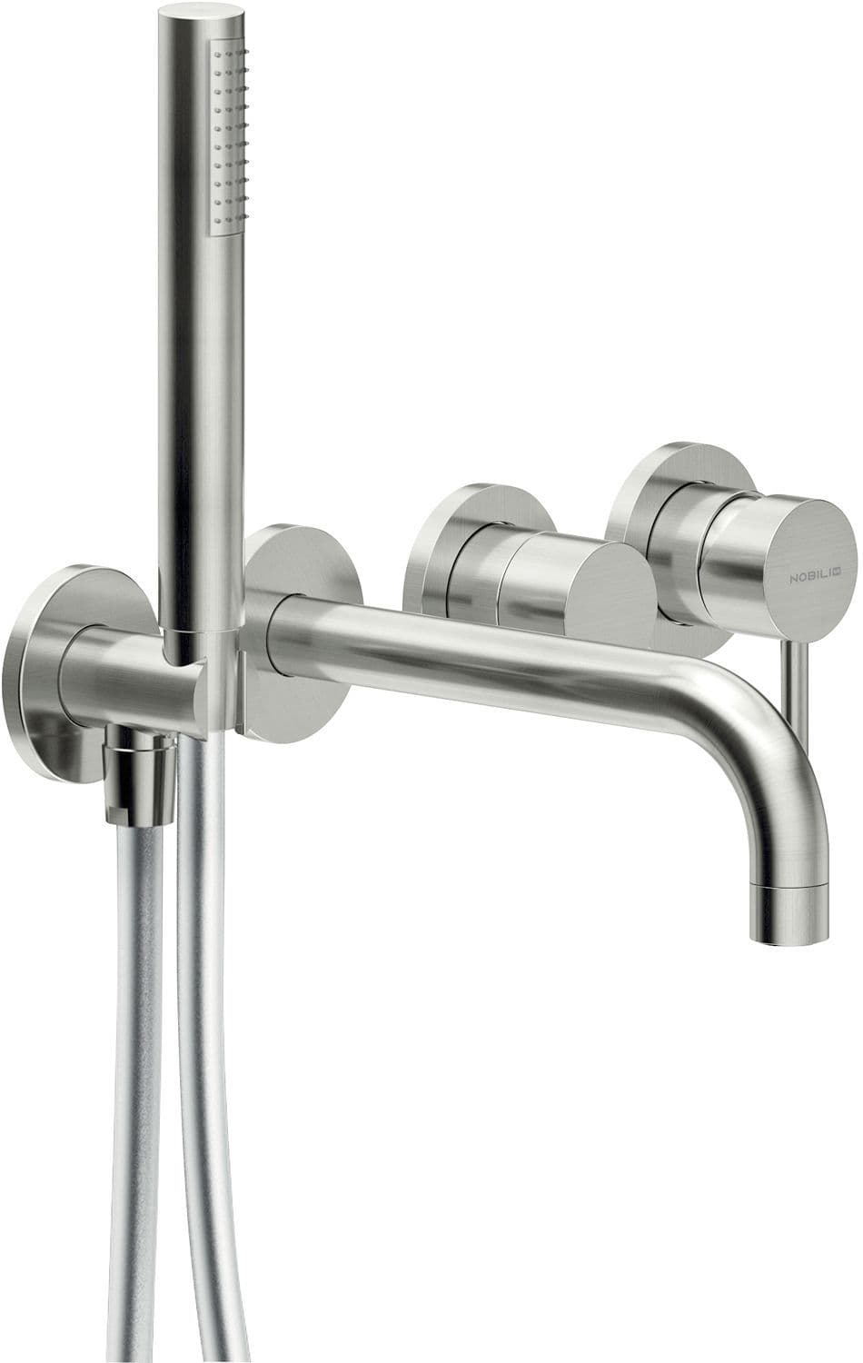 Set de finition mitigeur bain 4TROUS mural live/velis nobili inox