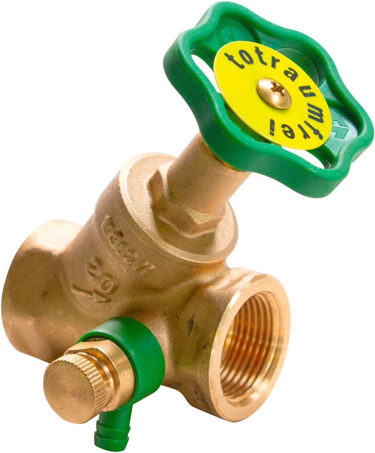 Robinet d'arret filete pour purgeur laiton 1/2"FF