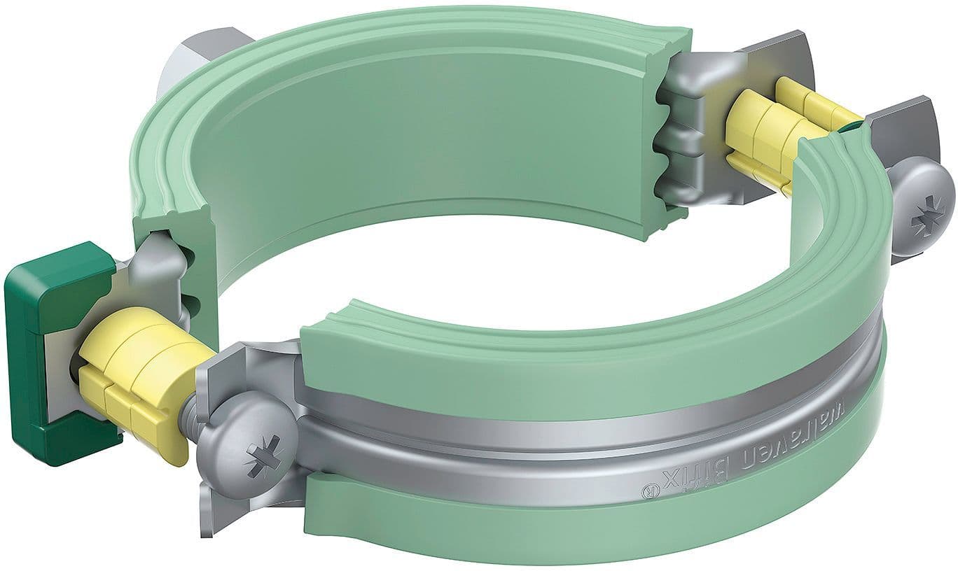 BIFIX5000 Beugel met geluidsisolatie voor kunststof afvoerbuis M8/10 75MM