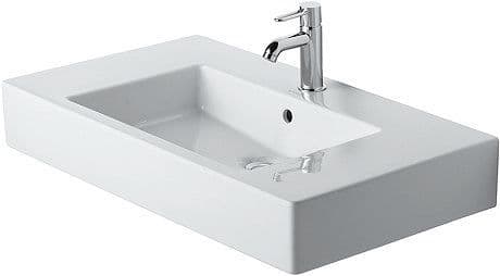Vasque Meuble vero Duravit 105CM + trou robinet blanc