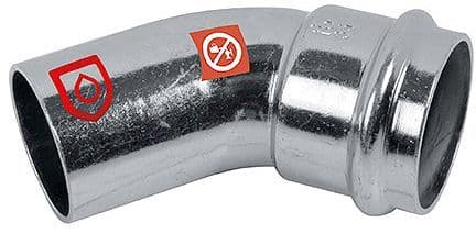 Elleboog Mf 45° 22MM C-staal frabo