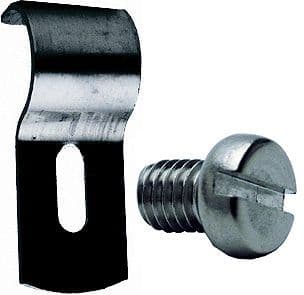 Zwarte kraalhouder+inox vijs